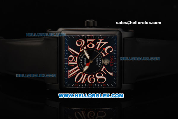 Franck Muller Black Cortez Swiss ETA 2892 Automatic Movement PVD Case with Black Dial and Arabic Numeral Markers - Click Image to Close